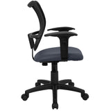 English Elm EE2648 Contemporary Commercial Grade Mesh Task Office Chair Navy Blue EEV-16463