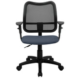 English Elm EE2648 Contemporary Commercial Grade Mesh Task Office Chair Navy Blue EEV-16463