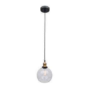 Yosemite Home Decor 1 Light Pendant In Dark Grey Finish With Clear Glass WL233-1P-GR-YHD
