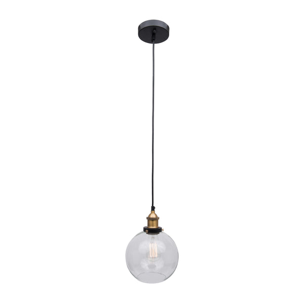 Yosemite Home Decor 1 Light Pendant In Dark Grey Finish With Clear Glass WL233-1P-GR-YHD