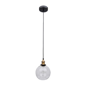 Yosemite Home Decor 1 Light Pendant In Dark Grey Finish With Clear Glass WL233-1P-GR-YHD