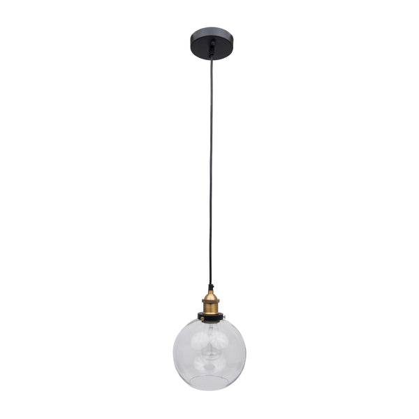 Yosemite Home Decor 1 Light Pendant In Dark Grey Finish With Clear Glass WL233-1P-GR-YHD