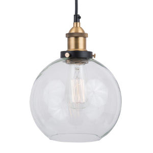 Yosemite Home Decor 1 Light Pendant In Dark Grey Finish With Clear Glass WL233-1P-GR-YHD