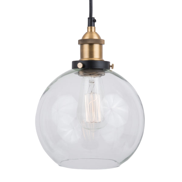 Yosemite Home Decor 1 Light Pendant In Dark Grey Finish With Clear Glass WL233-1P-GR-YHD