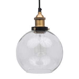 Yosemite Home Decor 1 Light Pendant In Dark Grey Finish With Clear Glass WL233-1P-GR-YHD