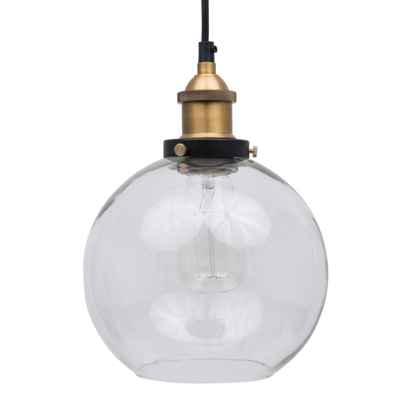 Yosemite Home Decor 1 Light Pendant In Dark Grey Finish With Clear Glass WL233-1P-GR-YHD