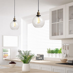 Yosemite Home Decor 1 Light Pendant In Dark Grey Finish With Clear Glass WL233-1P-GR-YHD