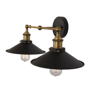 Yosemite Home Decor 2 Light Wall Sconce In Dark Grey Finish WL2430S-2GR-YHD