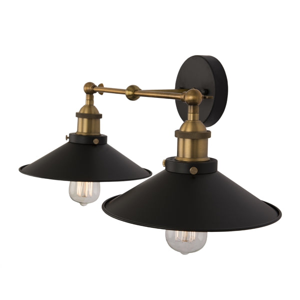 Yosemite Home Decor 2 Light Wall Sconce In Dark Grey Finish WL2430S-2GR-YHD