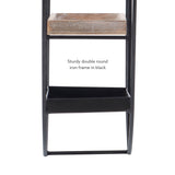 Lindell Round 4 Shelf Wall Storage Black