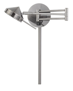 Cal Lighting LED 6W Zug Wall Swing Arm Reading Lamp. 3 Ft Wire Cover Included WL-2926-GM Gun Metal WL-2926-GM