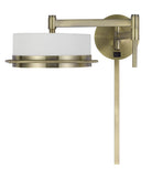 Cal Lighting LED 10W Sarnen Wall Swing Arm Reading Lamp. 3 Ft Wire Cover Included WL-2929-AB Antique Brass WL-2929-AB