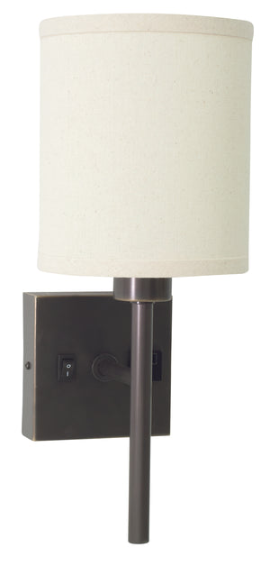 Wall Lamp in Oil Rubbed Bronze with Convenience Outlet