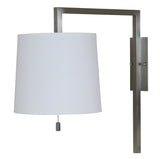 Pin up wall lamp in satin nickel