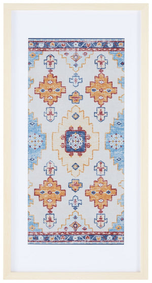 Safavieh Sumia 29" Blue/Orange Framed Textile Wall Art WLA1000A