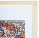 Safavieh Lonqu 23" Red/Navy Framed Textile Wall Art WLA1003A