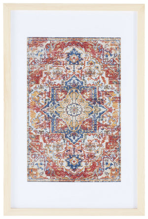 Safavieh Lonqu 23" Red/Navy Framed Textile Wall Art WLA1003A