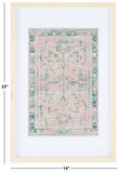 Safavieh Historia 23" Green/Pink Framed Textile Wall Art WLA1005A