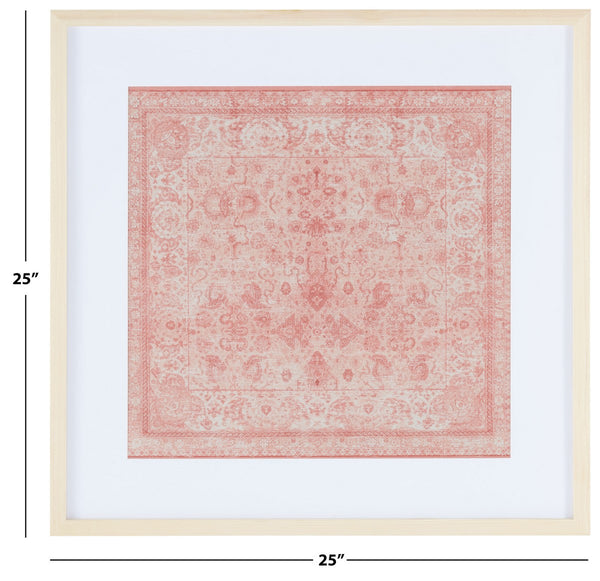 Safavieh Alsephina 25" Pink Framed Textile Wall Art WLA1006A