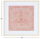 Safavieh Alsephina 25" Pink Framed Textile Wall Art WLA1006A