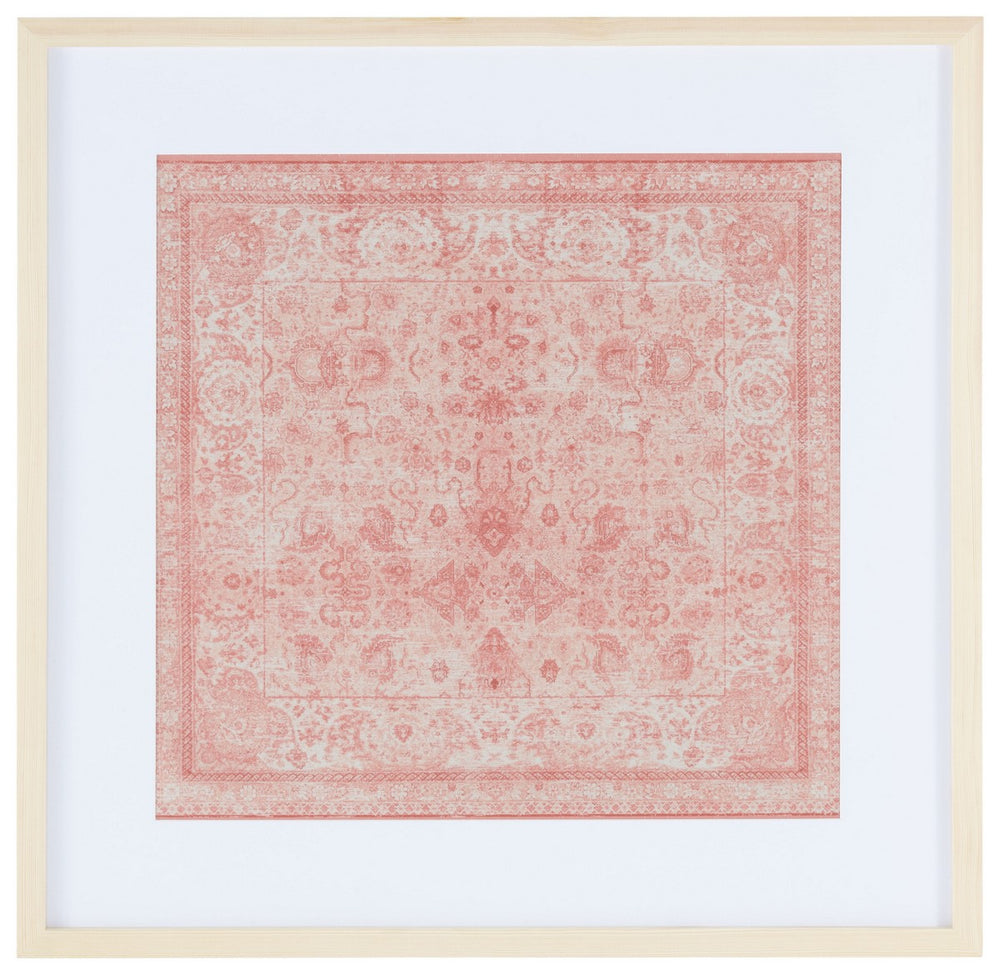 Safavieh Alsephina 25" Pink Framed Textile Wall Art WLA1006A