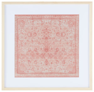 Safavieh Alsephina 25" Pink Framed Textile Wall Art WLA1006A