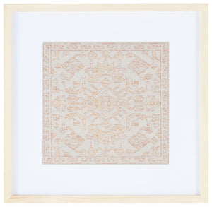 Safavieh Stenquist 18" Gold//Beige Framed Textile Wall Art WLA1011A