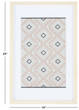 Safavieh Mejia 23" Ivory/Dark Beige Framed Textile Wall Art WLA1014A