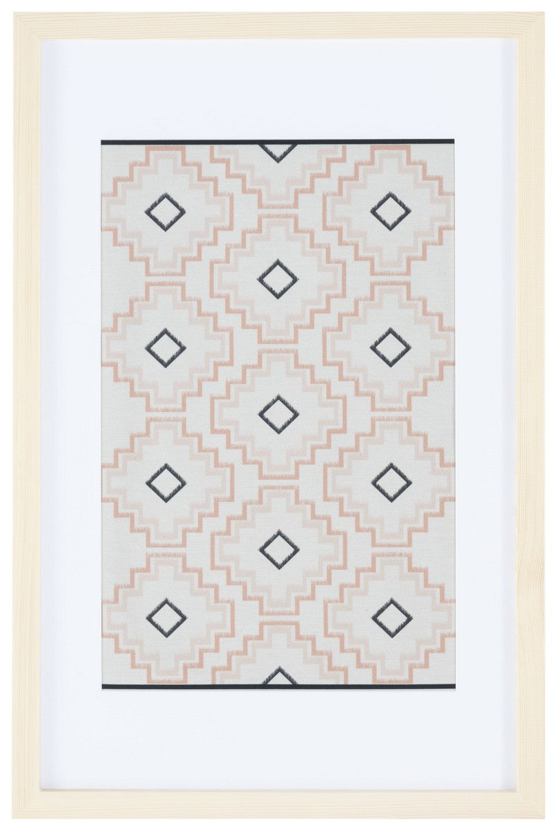 Safavieh Mejia 23" Ivory/Dark Beige Framed Textile Wall Art WLA1014A