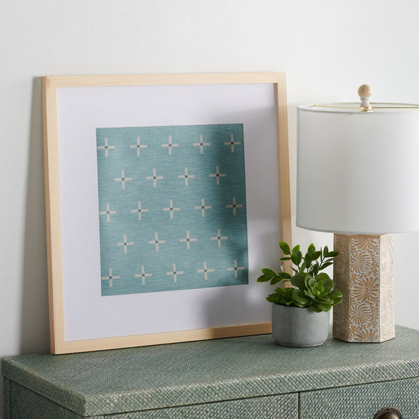 Safavieh Suzette 18" Sage/Ivory Framed Textile Wall Art WLA1015A