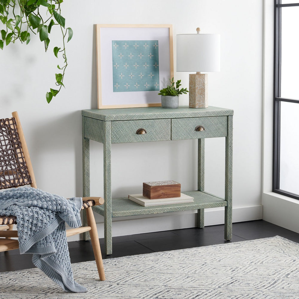 Safavieh Suzette 18" Sage/Ivory Framed Textile Wall Art WLA1015A