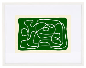 Safavieh Roadmap, 20 X 16 Inch, Ivory/Green, Framed Wall Art Ivory / Green Paper / Polystyrene Frame / Perpex Glass WLA2032A