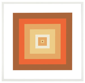 Safavieh That 70'S Glow, 24 X 24 Inch, Golden Brown/Orange, Framed Wall Art Golden Brown / Orange Paper / Polystyrene Frame / Perpex Glass WLA2046A