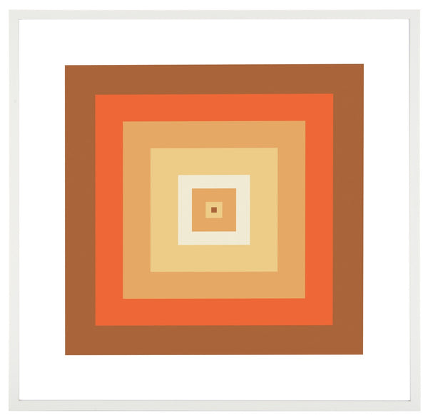 Safavieh That 70'S Glow, 24 X 24 Inch, Golden Brown/Orange, Framed Wall Art Golden Brown / Orange Paper / Polystyrene Frame / Perpex Glass WLA2046A