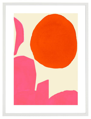 Safavieh Mojave Sunrise, 18 X 24 Inch, Tangerine/Pink, Framed Wall Art Tangerine / Pink Paper / Polystyrene Frame / Perpex Glass WLA2049A