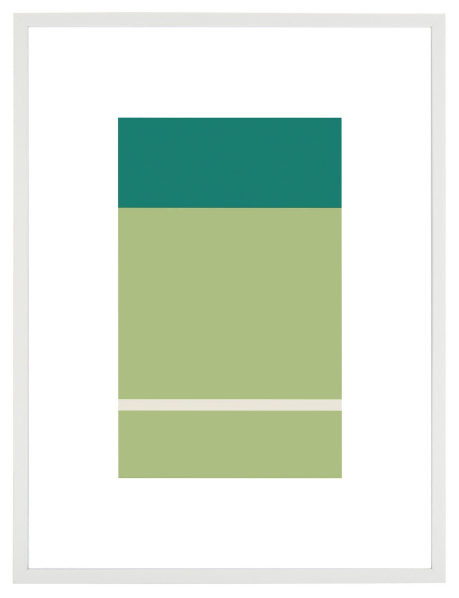 Safavieh Mornings In March, 18 X 24 Inch, Spring Green/Blue Green, Framed Wall Art Spring Green / Blue Green Paper / Polystyrene Frame / Perpex Glass WLA2055A