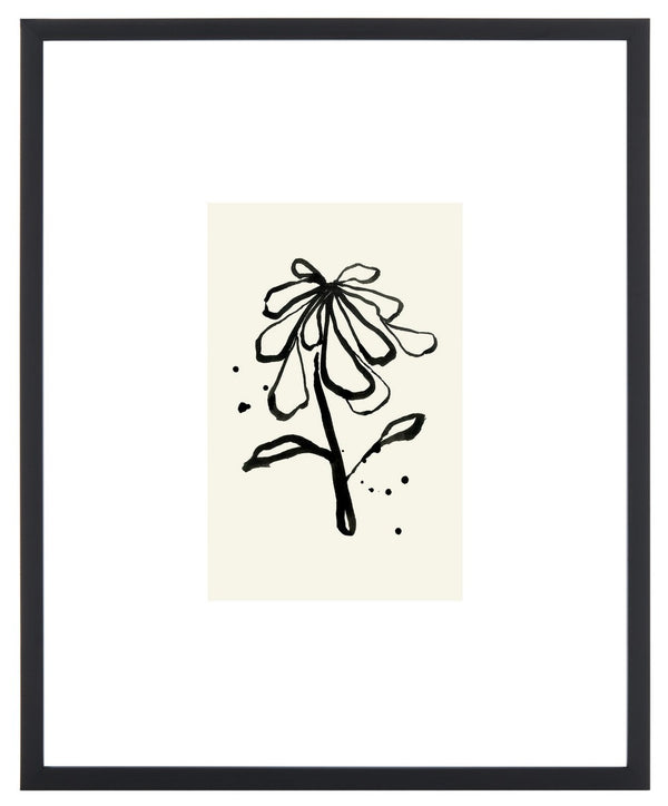 Safavieh Wild & Free, 16 X 20 Inch, Ivory/Black, Framed Wall Art Ivory / Black Paper / Polystyrene Frame / Perpex Glass WLA2057A