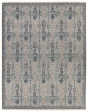 Jaipur Living Winsome Beaumont WNO07 Power Loomed 80% Polyester 20% Acrylic Trellis Area Rug Blue 80% Polyester 20% Acrylic RUG155039