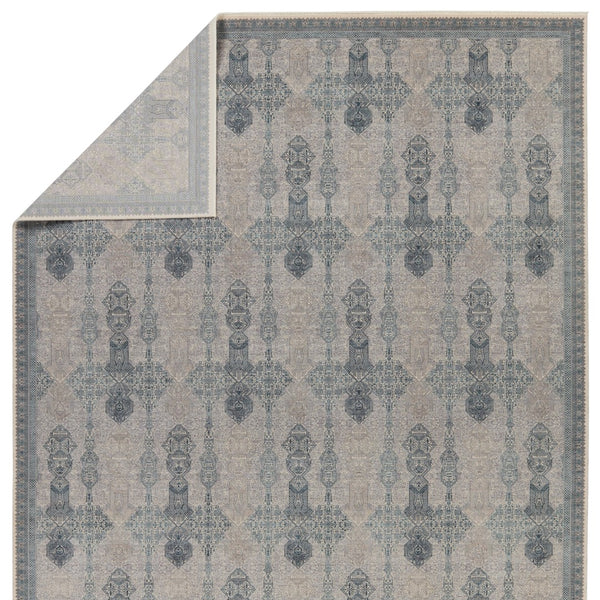 Jaipur Living Winsome Beaumont WNO07 Power Loomed 80% Polyester 20% Acrylic Trellis Area Rug Blue 80% Polyester 20% Acrylic RUG155039