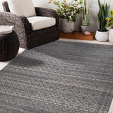 AMER Rugs Winslow WNS-4 Hand-Knotted Geometric Transitional Area Rug Gray/Blue 10' x 14'