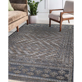 AMER Rugs Winslow WNS-5 Hand-Knotted Geometric Transitional Area Rug Dark Blue 10' x 14'