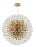 Bethel Brass Chandelier in Metal & Crystal