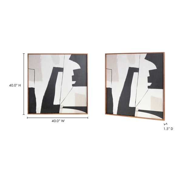 Moe's Home Nostalgia Framed Painting Warm Palette WP-1276-37