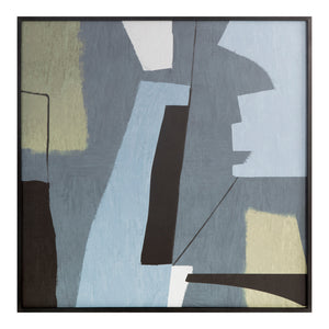 Moe's Home Nostalgia Framed Painting Cool Palette WP-1277-37