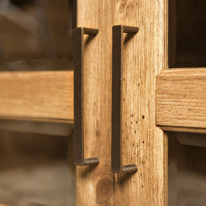 44" Transitional Modern Farmhouse Corner TV Stand Barnwood