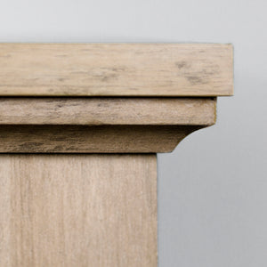 44" Transitional Modern Farmhouse Corner TV Stand Grey Wash