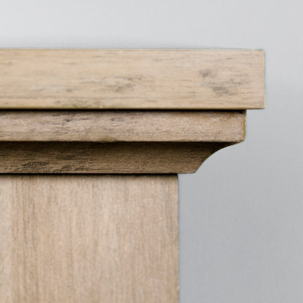 44" Transitional Modern Farmhouse Corner TV Stand Grey Wash