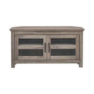 WQ44CCRGW - 44" Transitional Modern Farmhouse Corner TV Stand Barnwood