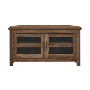 WQ44CCRRO - 44" Transitional Modern Farmhouse Corner TV Stand Barnwood