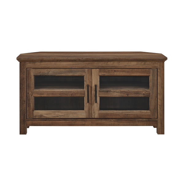 WQ44CCRRO - 44" Transitional Modern Farmhouse Corner TV Stand Barnwood
